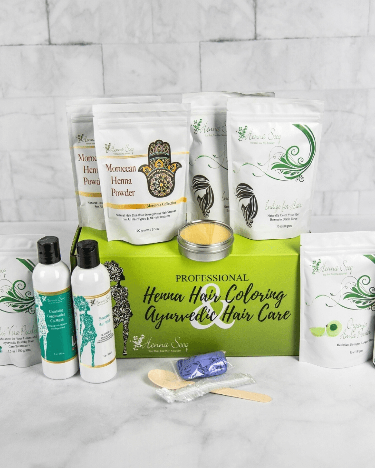 Complete Henna Hair Dyeing Bundle + Guide - Henna Sooq