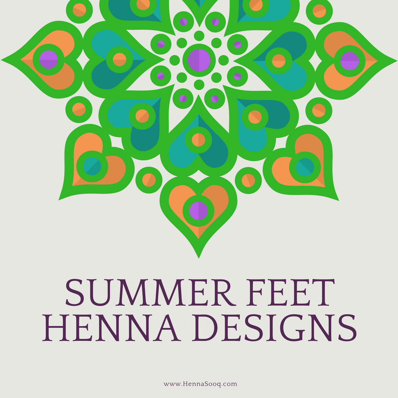 Summer Feet Henna Designs - Henna Sooq