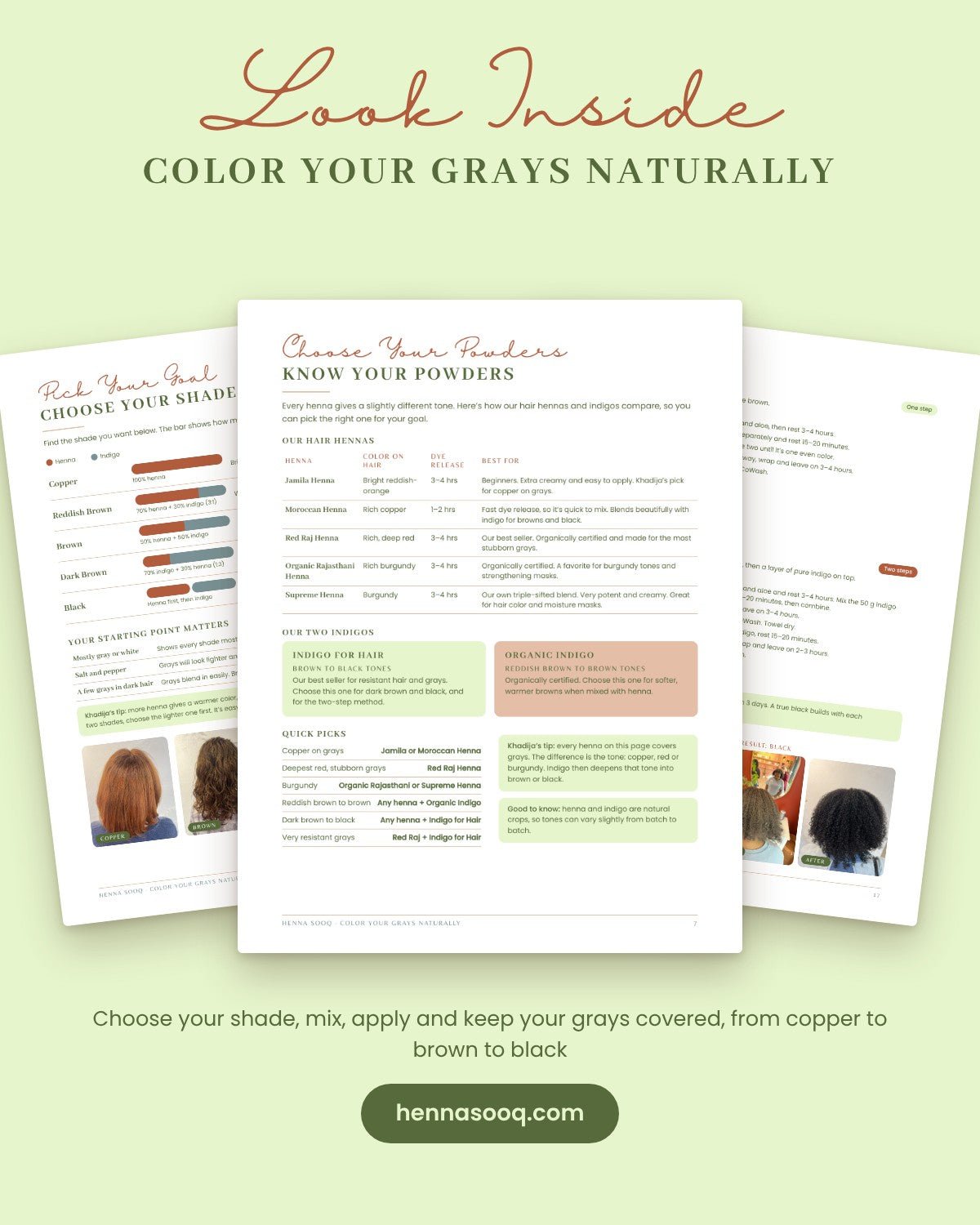 Color Your Grays Naturally: The Henna & Indigo Color Guide for Beginners (eBook) - Henna Sooq