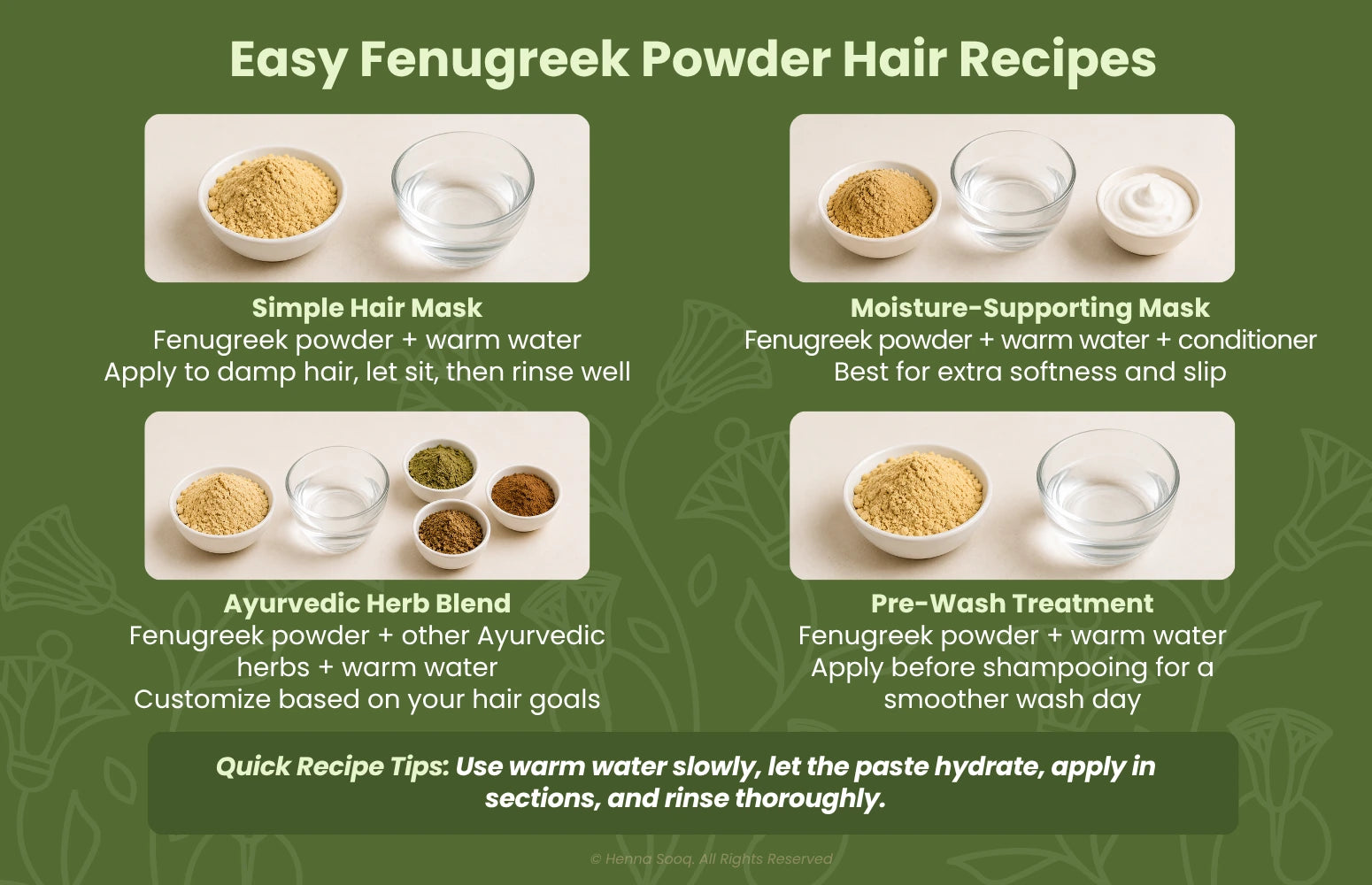Easy Fenugreek Powder Hair Recipes 