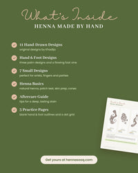 Thumbnail for Henna Made by Hand: 11 Henna Body Art Designs to Learn & Practice (Free eBook) - Henna Sooq
