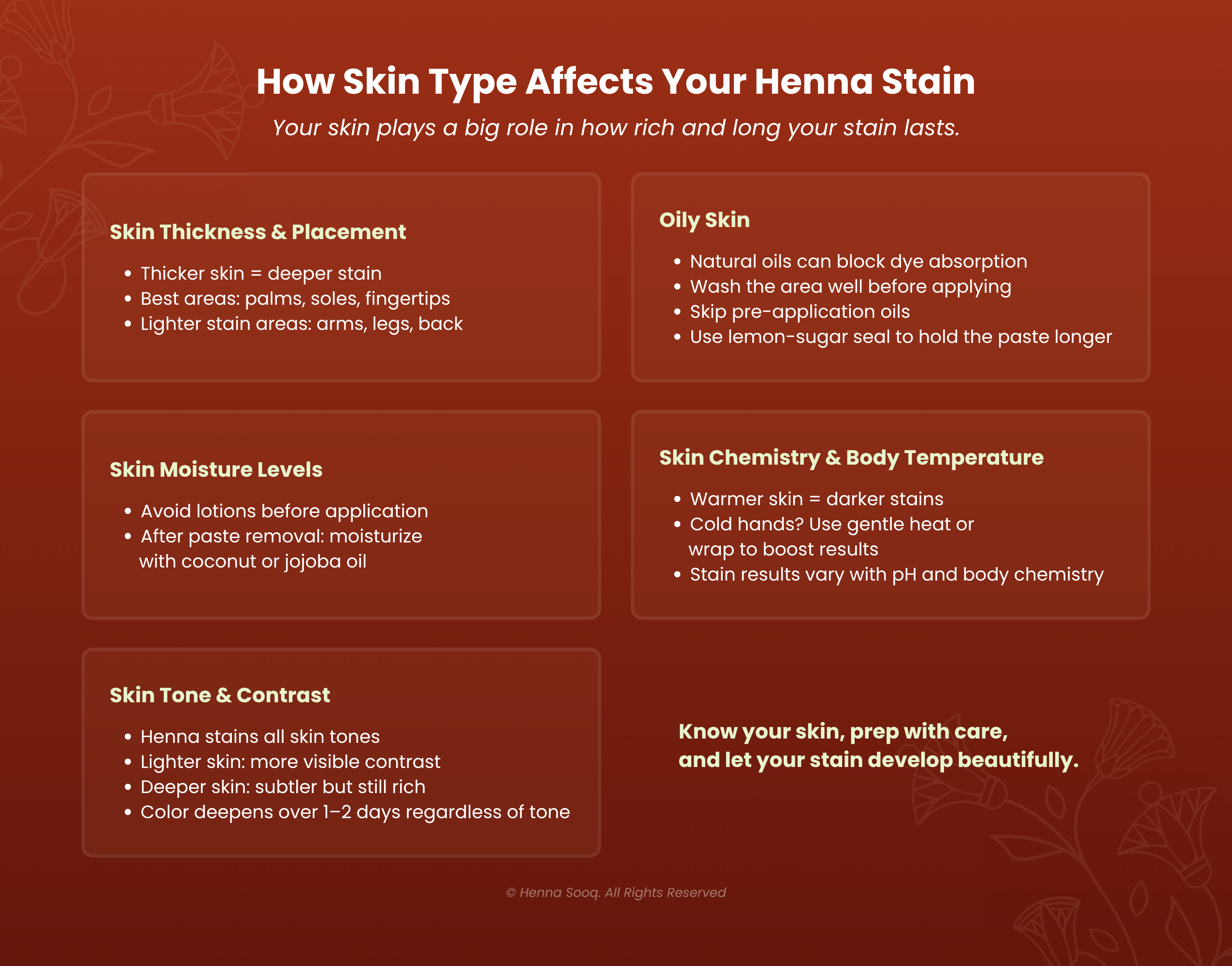 Different Skin Types & How They Affect Henna Stains