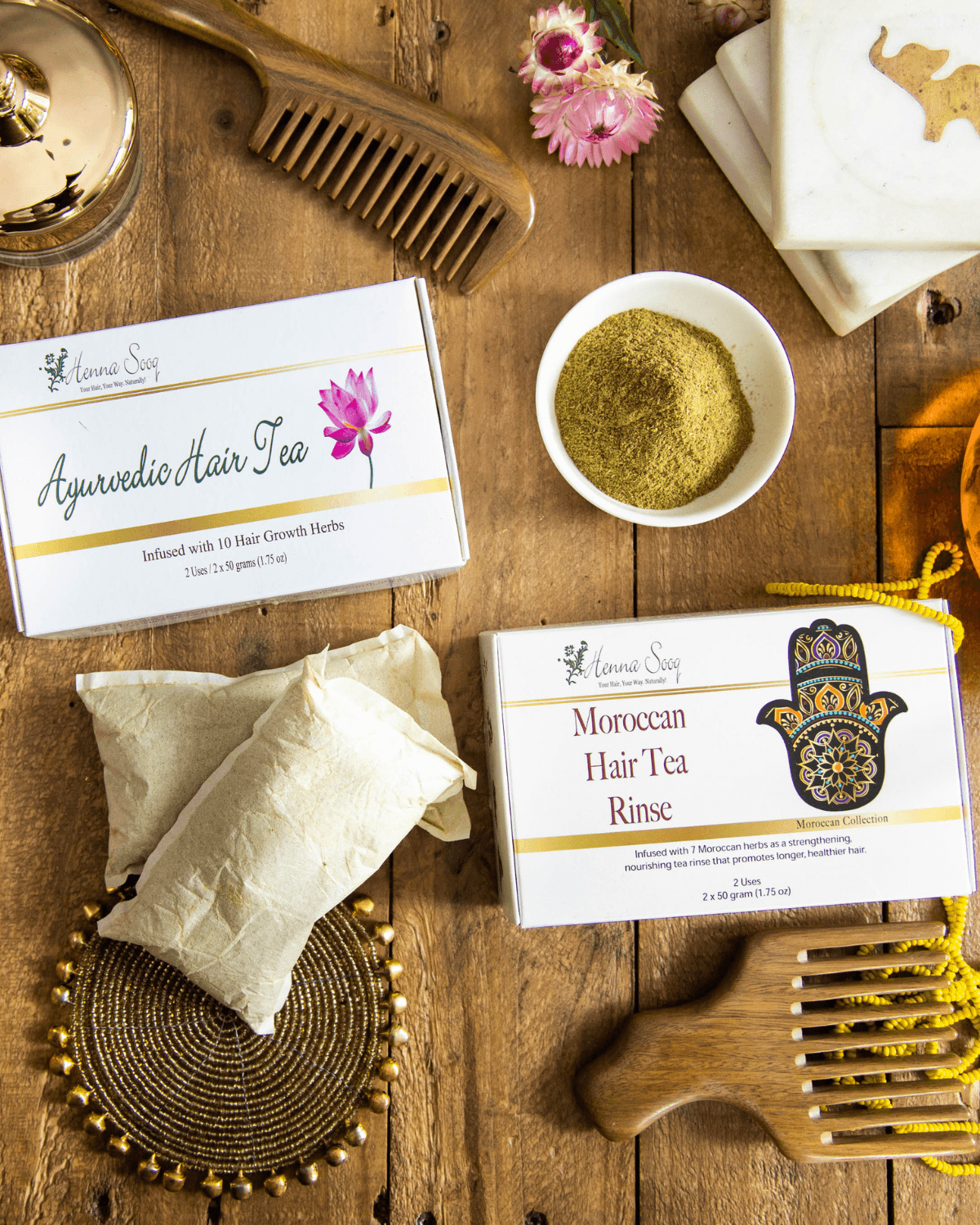 Hydrating and Strengthening Hair Tea Bundle