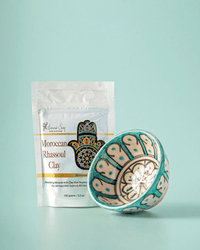 Thumbnail for Moroccan Rhassoul Mud Mask + Bowl - Henna Sooq
