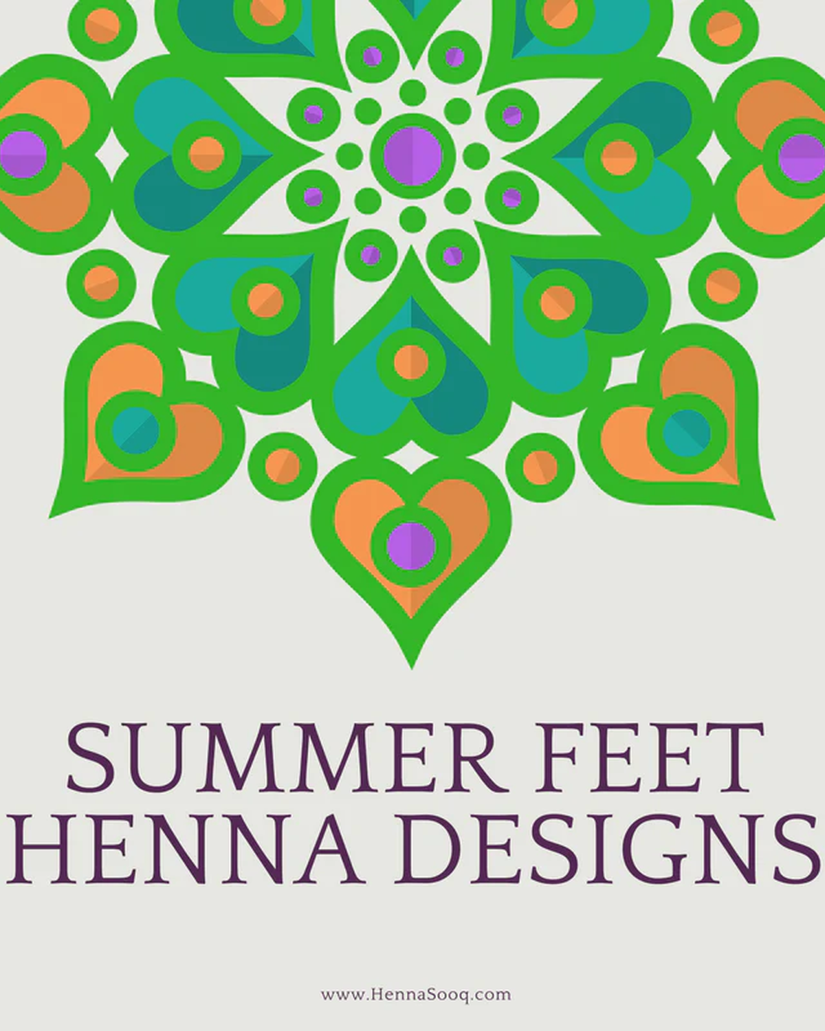Summer Feet Henna Designs