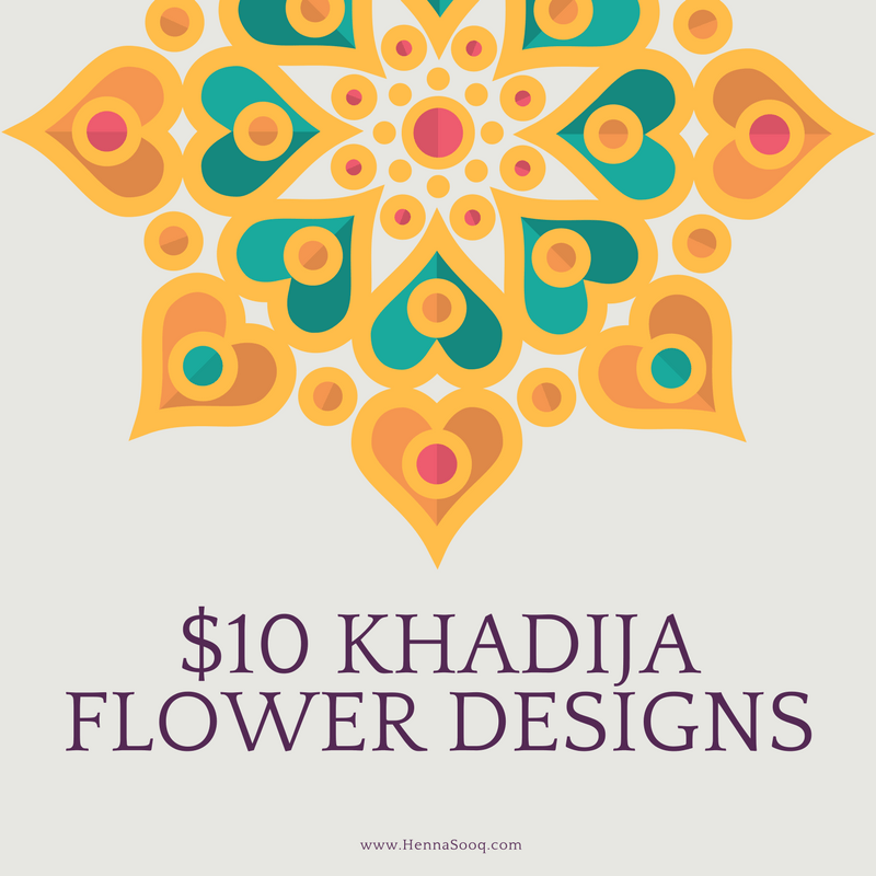 $10 Khadija Flower Henna Designs – Henna Sooq